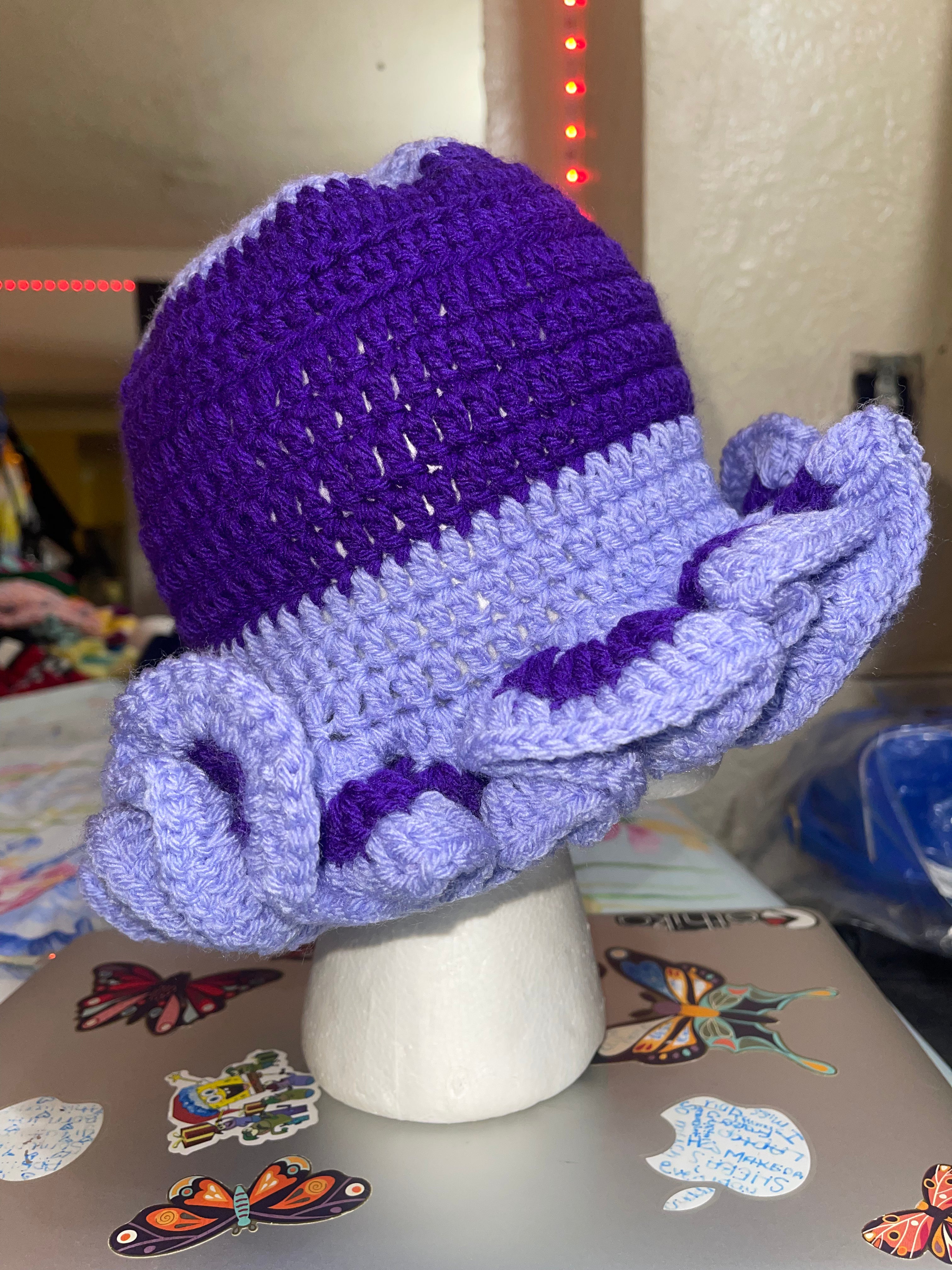 STUCK ON SHEBA - PURPLE RUFFLE BUCKET HAT