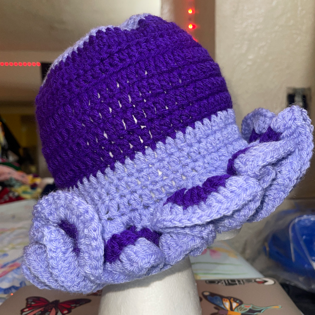 STUCK ON SHEBA - PURPLE RUFFLE BUCKET HAT